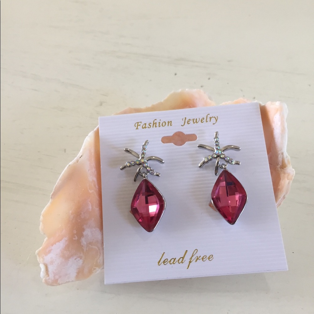 Pink Starfish Earrings